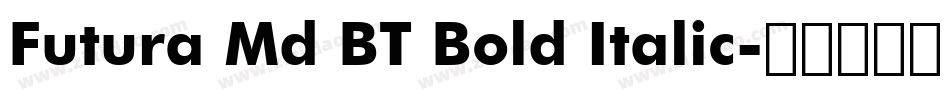 Futura Md BT Bold Italic字体转换